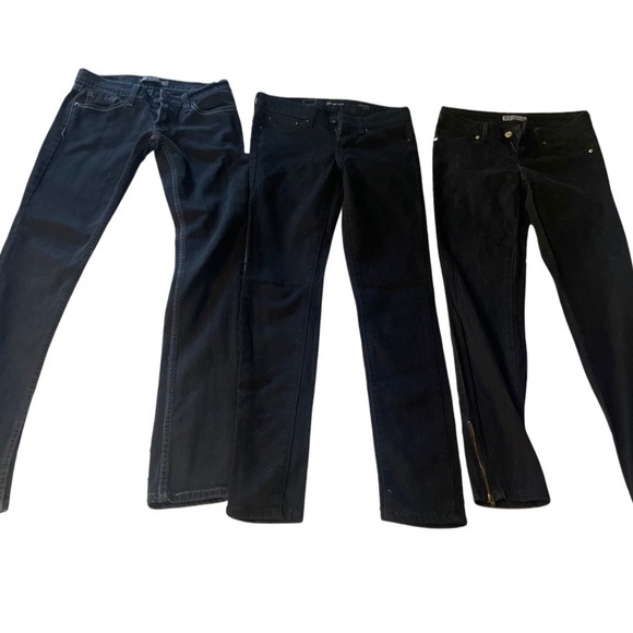 Lot of 3 pairs black jeans - Picture 3 of 4